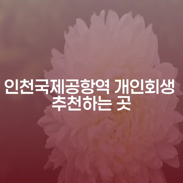 인천국제공항역 개인회생 추천하는 곳