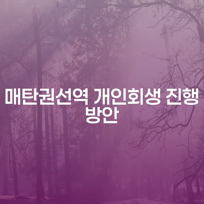 매탄권선역 개인회생 진행방안