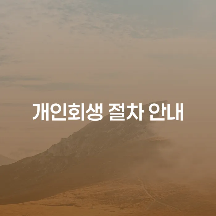 개인회생 절차 안내는 어떻게 이루어질까요?