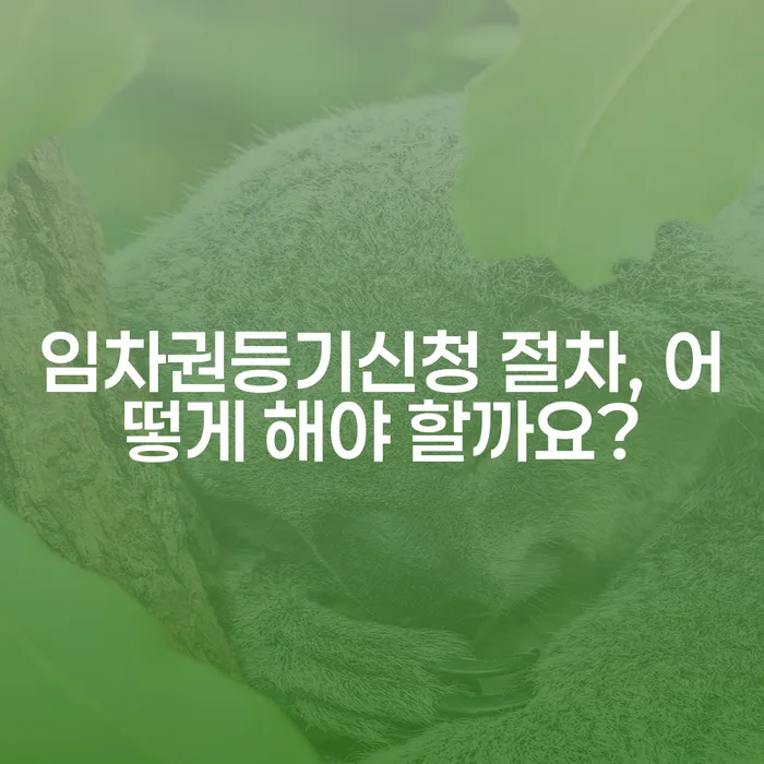 임차권등기신청 절차, 어떻게 해야 할까요?